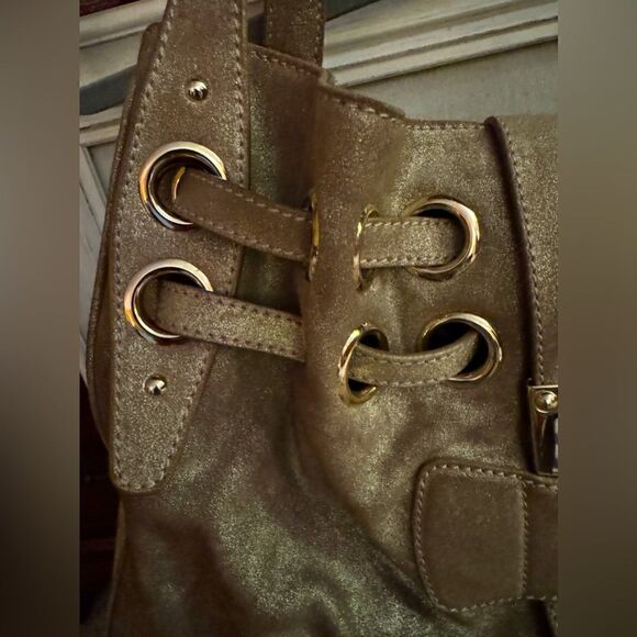 Jimmy Choo Brushed Gold Suede Ramona Tote Bag - Vintage 2010 - Picture 4 of 16